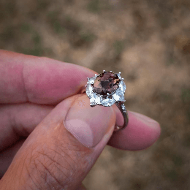 Bague Quartz Fumé 