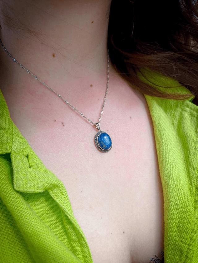 Pendentif Argent 925 & Lapis Lazulite 