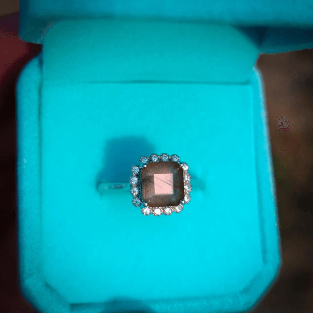 Bague Argent 925 Labradorite et Oxyde de Zirconium 