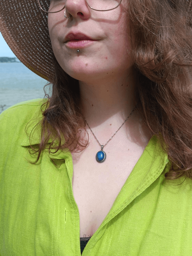 Pendentif Argent 925 & Lapis Lazulite 