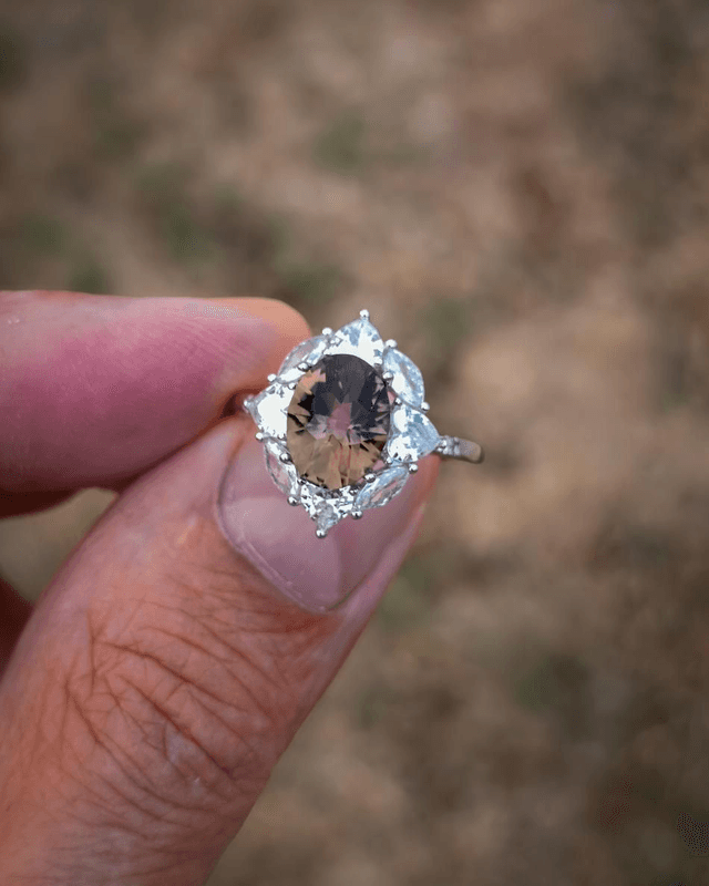 Bague Quartz Fumé 